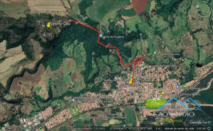 Terreno a venda no condomínio Sétimo Céu  em São Simão SP, Com uma Vista privilegiada